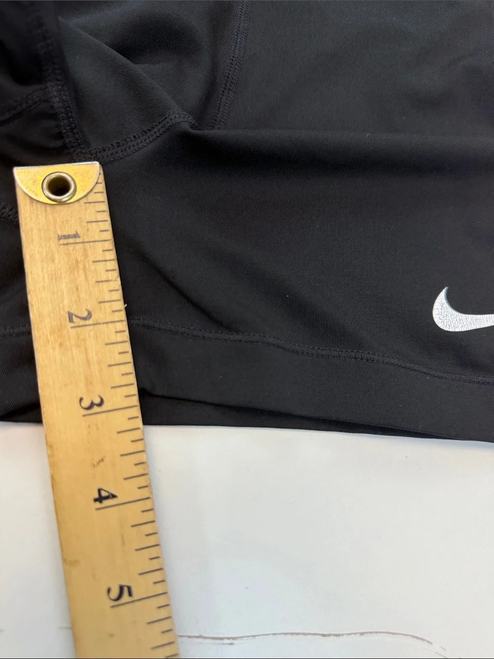 Nike Black Pro Compression Shorts with White Swoosh
